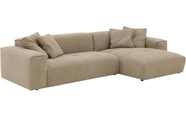 Goossens loungebank lago bruin stof - 8252192-{merk}-lago-bank-stof-bruin-02